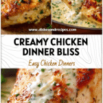 Golden baked chicken breast topped with creamy garlic parmesan sauce, perfect for Yummy Dinners.